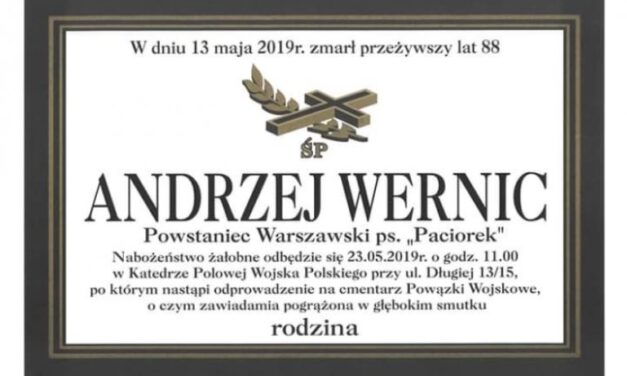 Odszedł Redaktor Andrzej Wernic