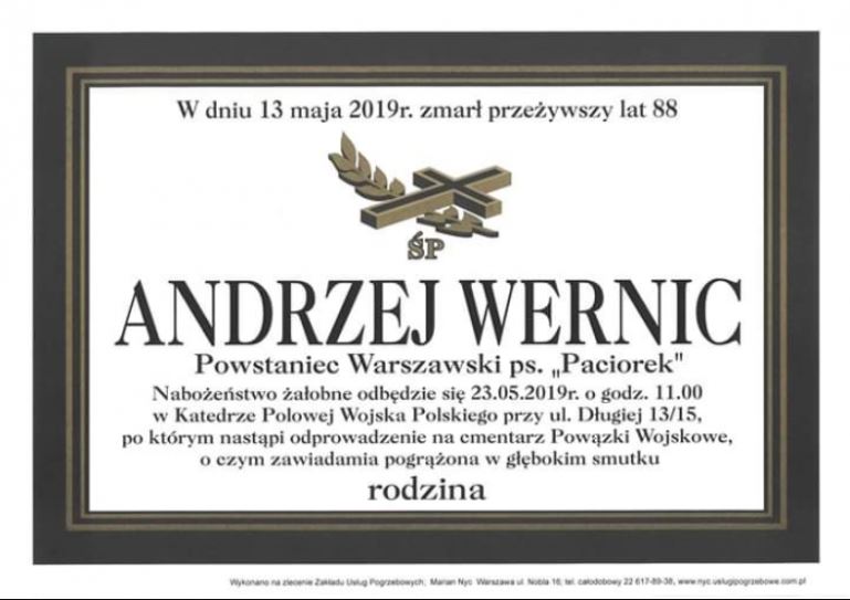 Odszedł Redaktor Andrzej Wernic