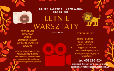 Letnie warsztaty dla dzieci – dziennikarstwo i nowe media