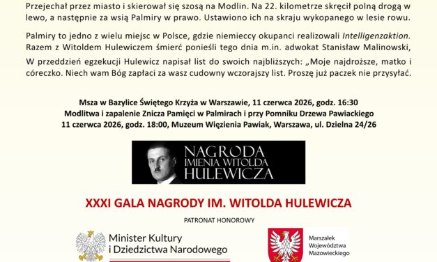 Obchody 85. Rocznicy śmierci Witolda Hulewicza