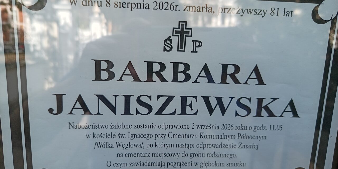 Żegnamy Barbarę Janiszewską