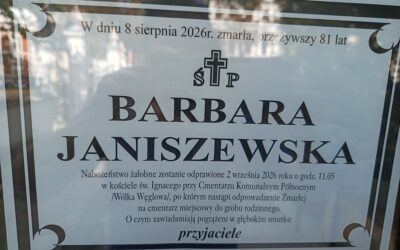 Żegnamy Barbarę Janiszewską