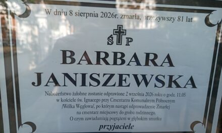 Żegnamy Barbarę Janiszewską