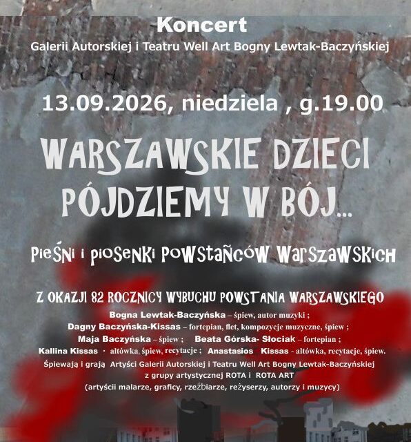 Koncert „Warszawskie dzieci pójdziemy w bój…”
